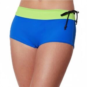 NEW NOZONE UPF 50+ Blue Contrast Banded Swim Bottoms Size XS